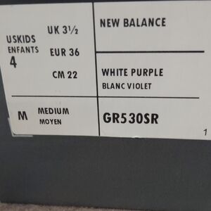 New Balance Kids' White and Purple Sneakers